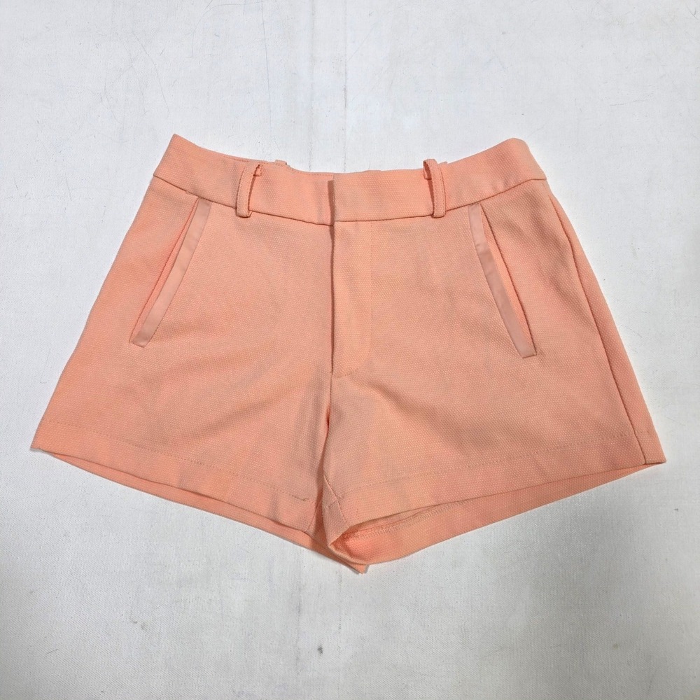 Sophie Rue Shorts Womens Small Peach Textured High Waisted Pockets Dressy Summer